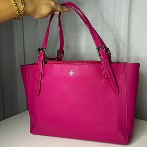 PINK Tory Burch Leather Robinson Tote